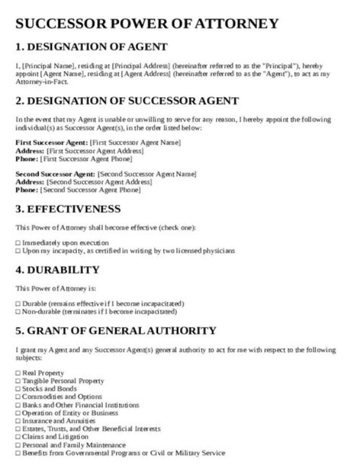 Can a power of attorney name a successor?