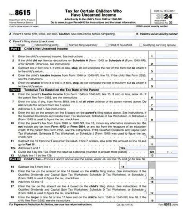 Does my child need to file Form 8615?