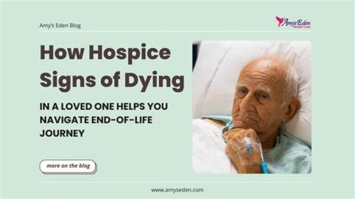 How do you know when a hospice patient is dying?