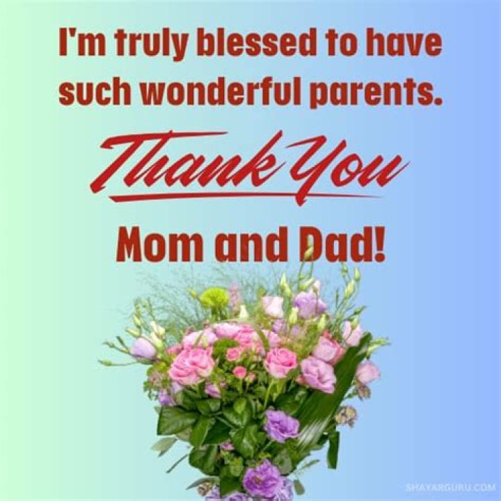 How do you thank your parents for a gift?