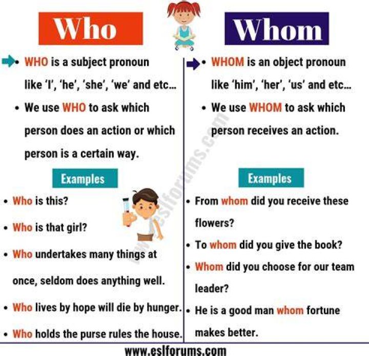 How do you use whom in a question?