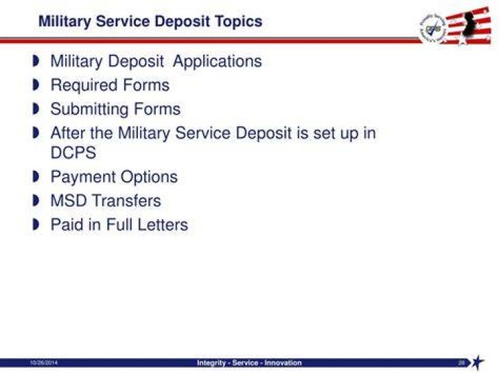 What is a military service deposit?